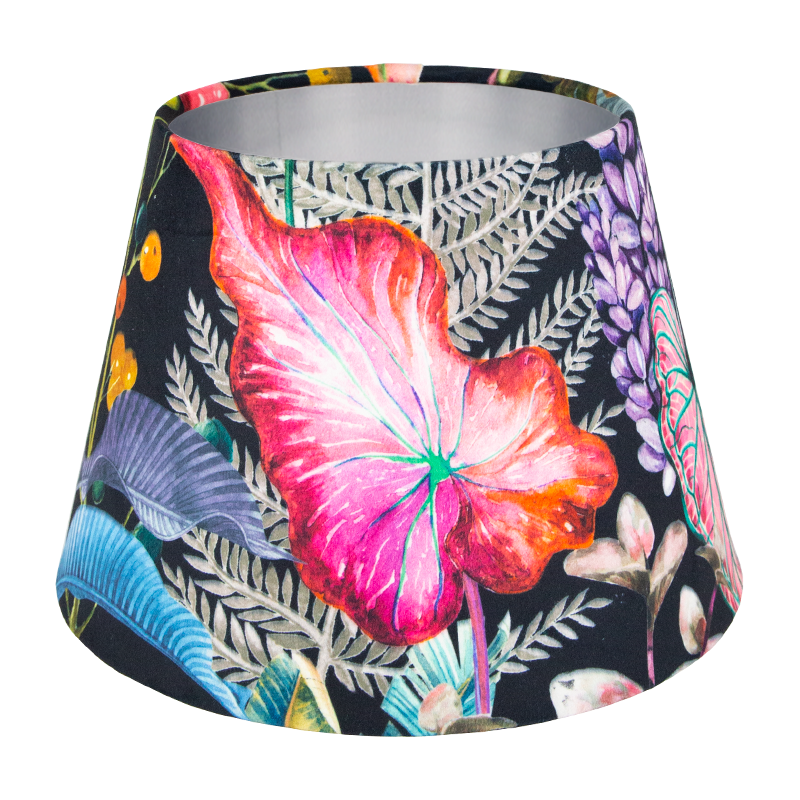 Oasis Black Floral Velvet Empire Lampshade