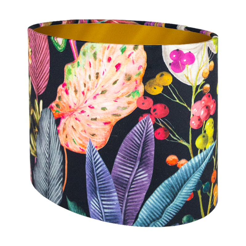 Oasis Black Velvet Oval Lampshade