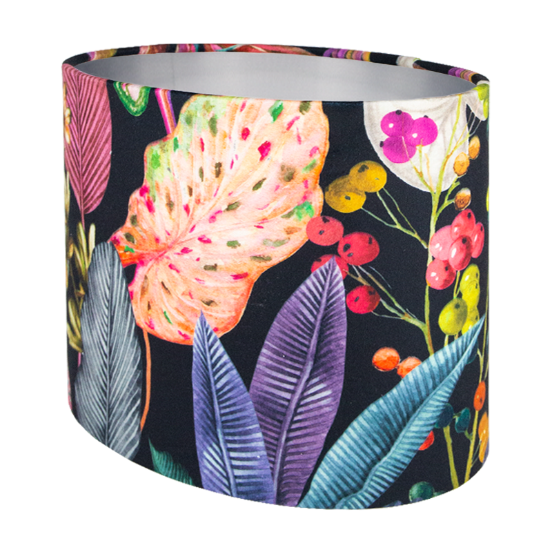 Oasis Black Velvet Oval Lampshade