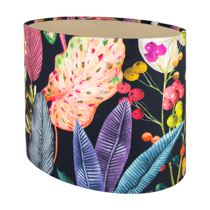 Oasis Black Velvet Oval Lampshade
