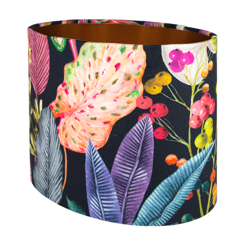 Oasis Black Velvet Oval Lampshade