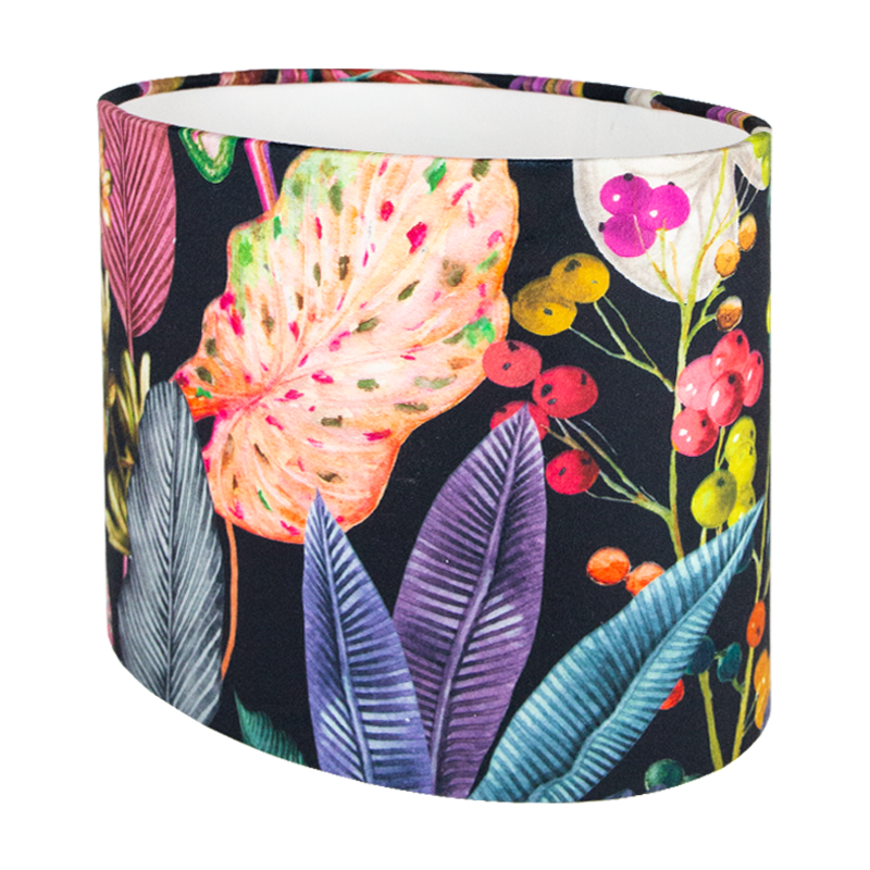 Oasis Black Velvet Oval Lampshade