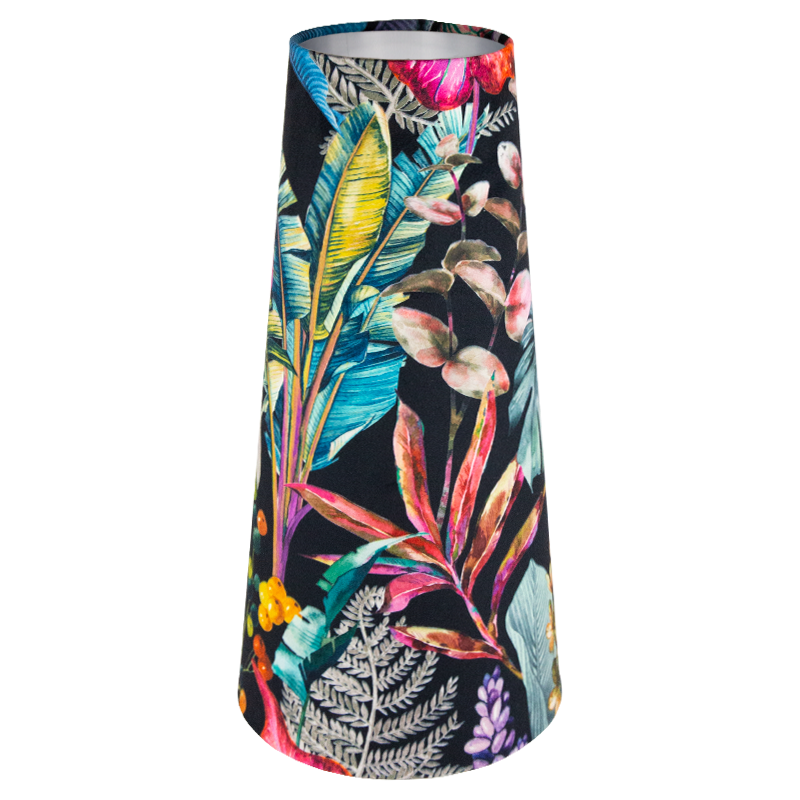 Oasis Black Velvet Tall Tapered Lampshade
