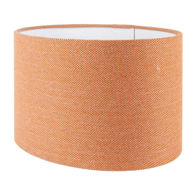 Orange Herringbone Oval Lampshade