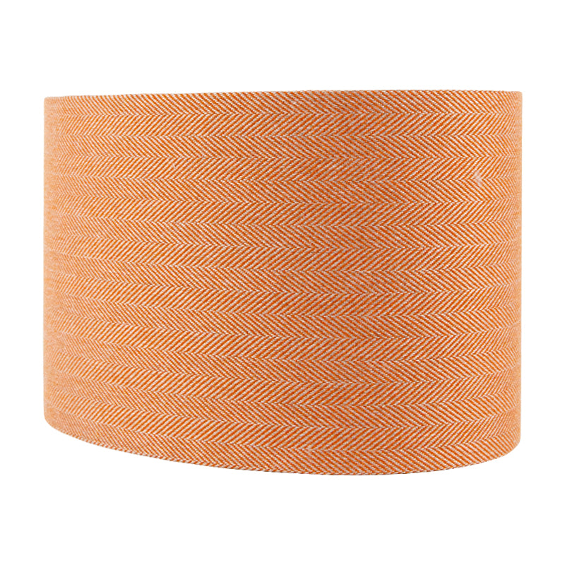 Orange Herringbone Oval Lampshade