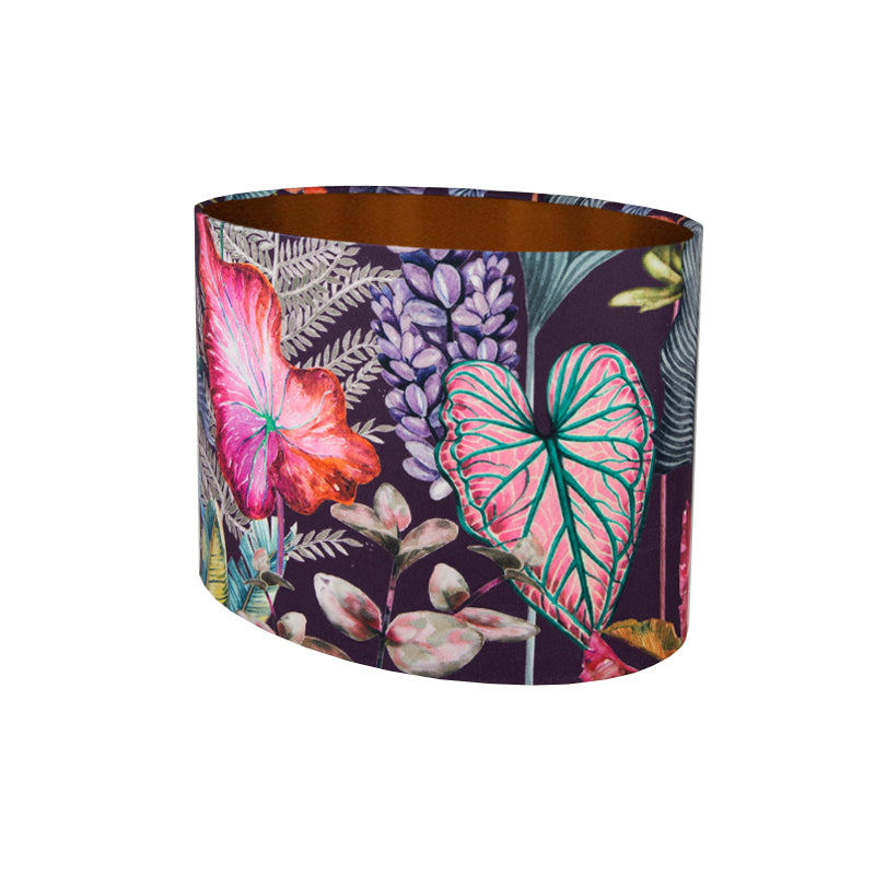 Oasis Aubergine Velvet Oval Lampshade