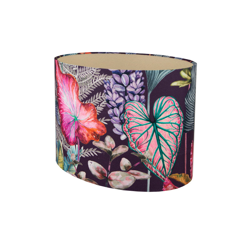 Oasis Aubergine Velvet Oval Lampshade