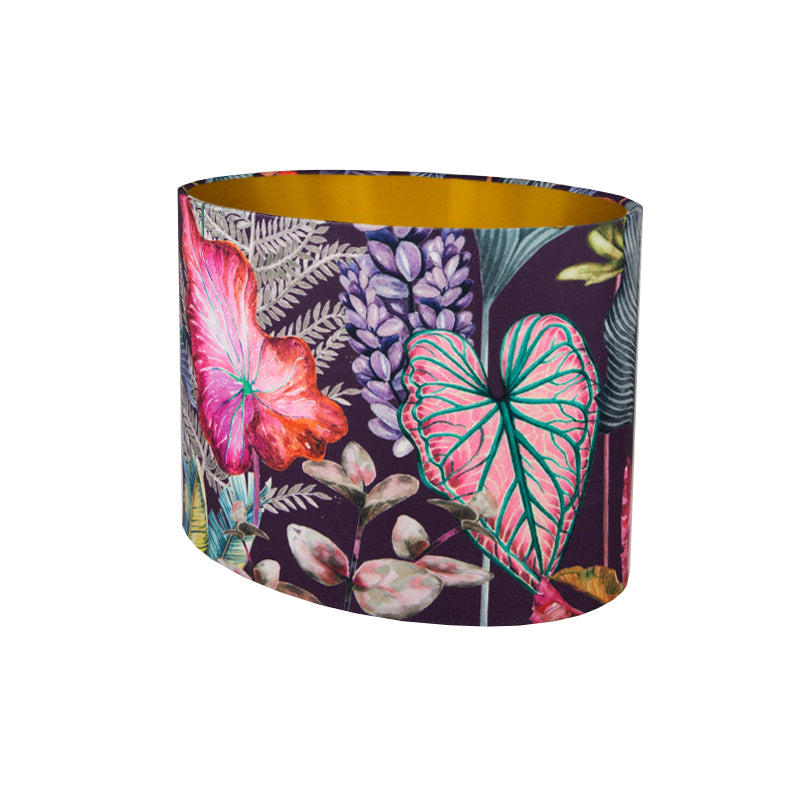 Oasis Aubergine Velvet Oval Lampshade