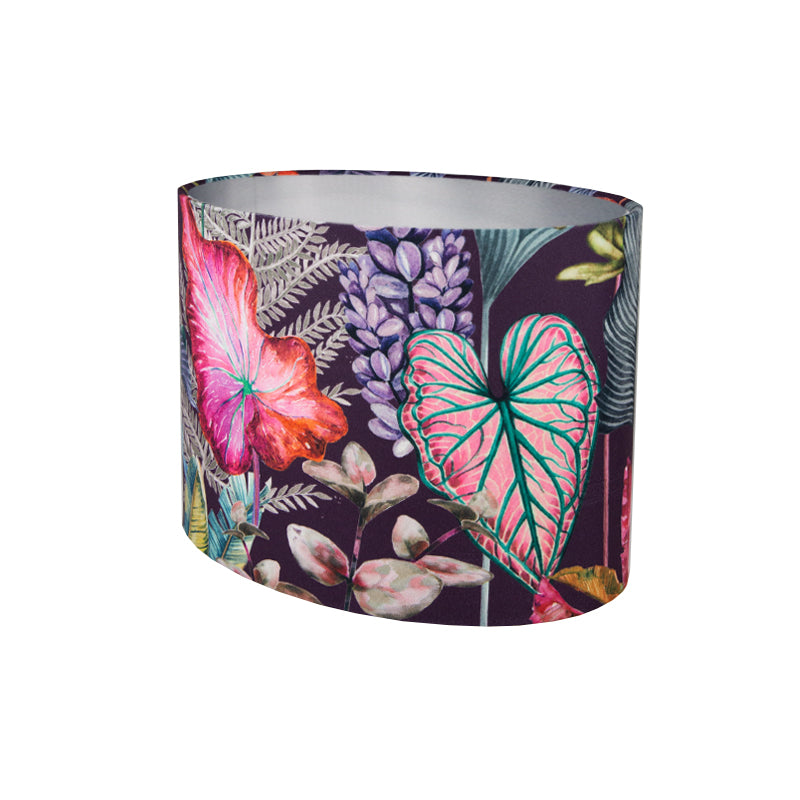 Oasis Aubergine Velvet Oval Lampshade