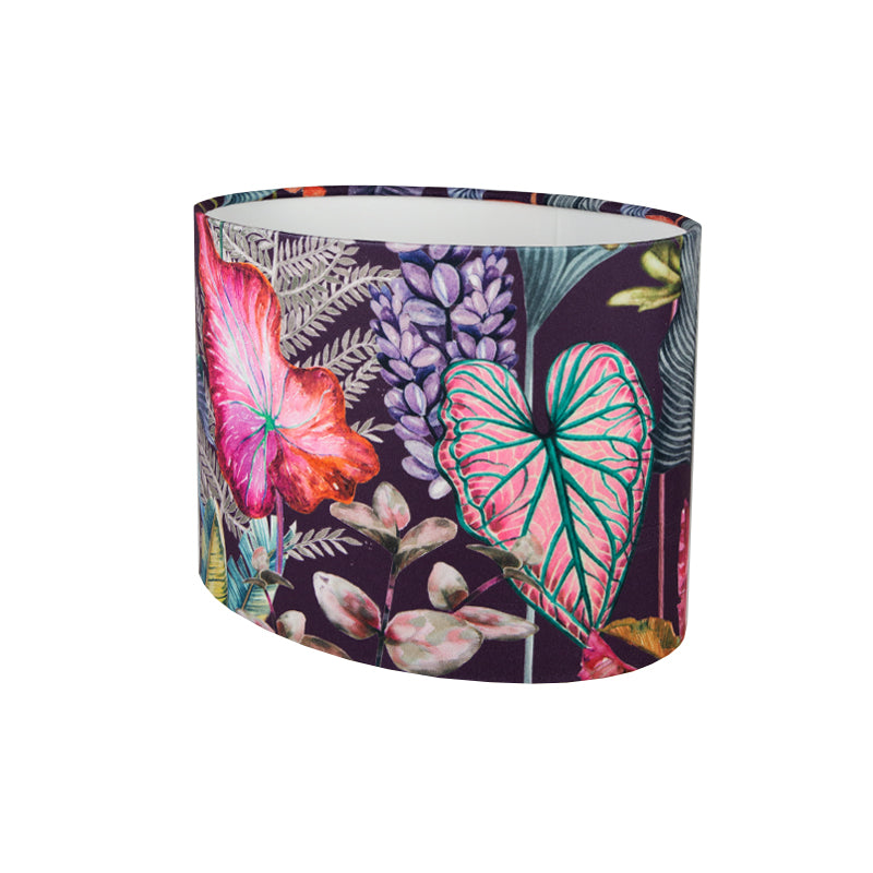 Oasis Aubergine Velvet Oval Lampshade