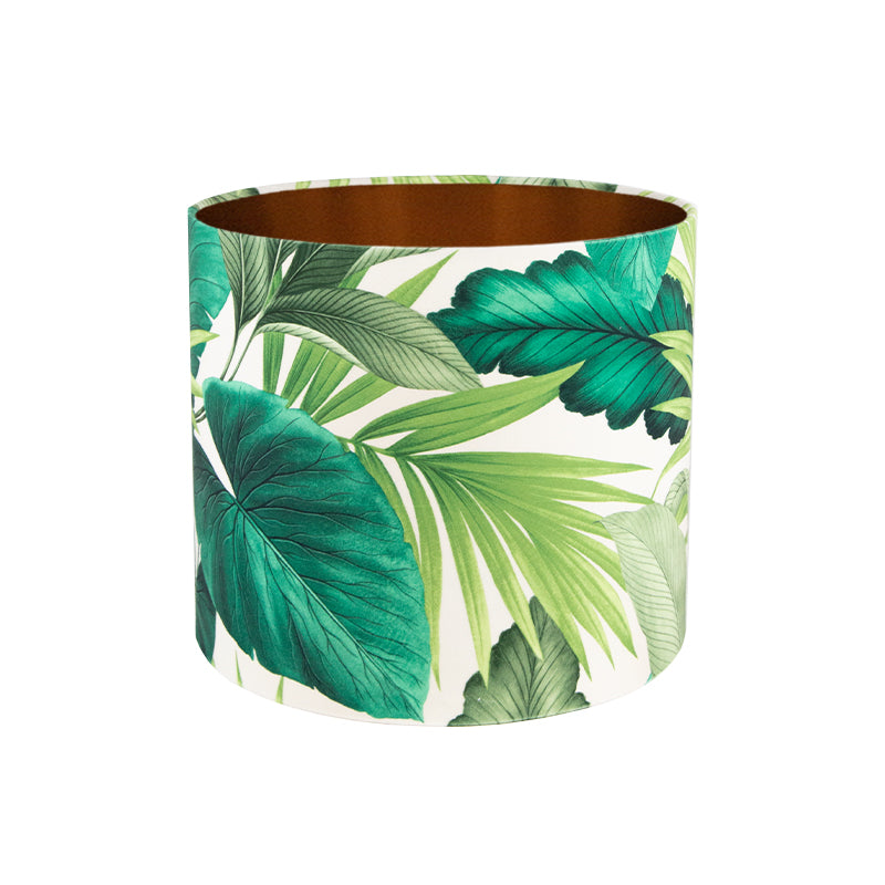 Palm Velvet Drum Lampshade