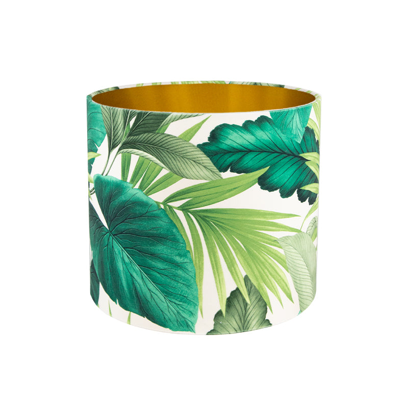 Palm Velvet Drum Lampshade