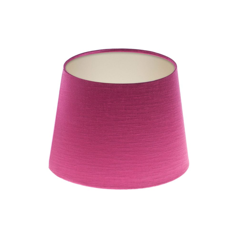 Bright Pink Satin French Drum Lampshade Champagne Inner