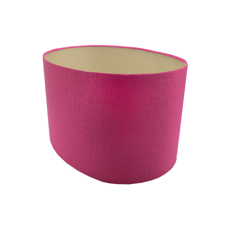 Bright Pink Satin Oval Lampshade