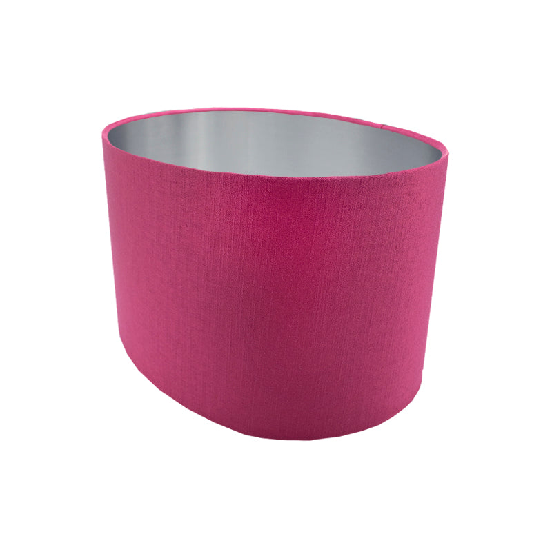Bright Pink Satin Oval Lampshade