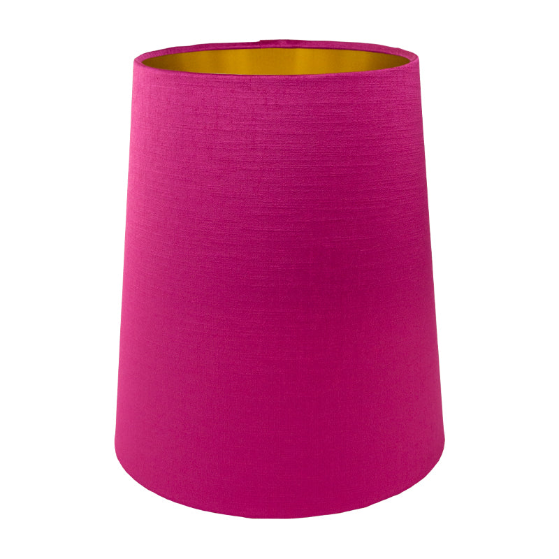 Pink Satin Tall French Drum Lampshade