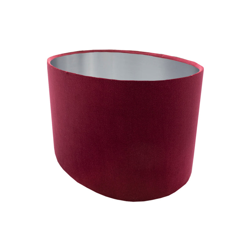 Red Velvet Oval Lampshade