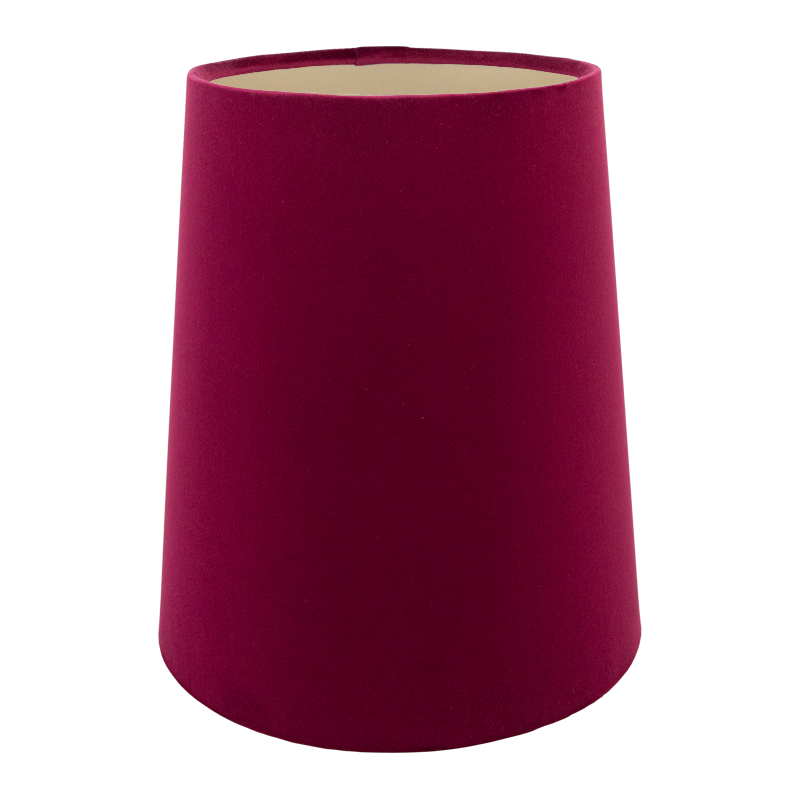 Ruby Red Velvet Tall French Drum Lampshade