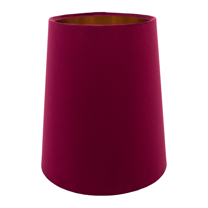 Ruby Red Velvet Tall French Drum Lampshade