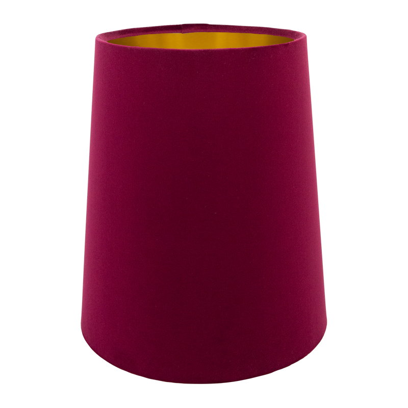 Ruby Red Velvet Tall French Drum Lampshade
