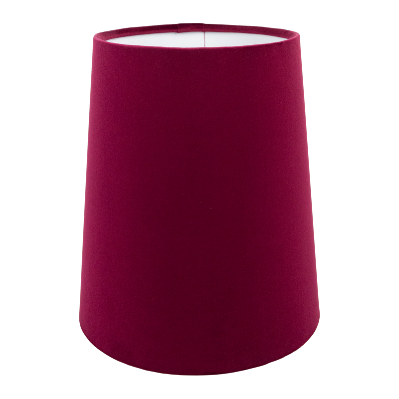 Ruby Red Velvet Tall French Drum Lampshade