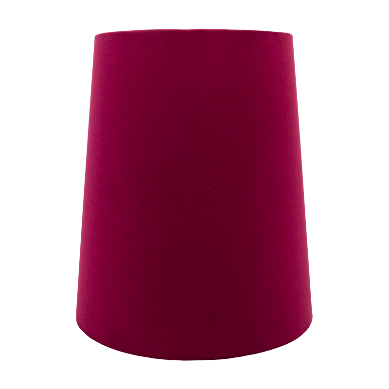Ruby Red Velvet Tall French Drum Lampshade