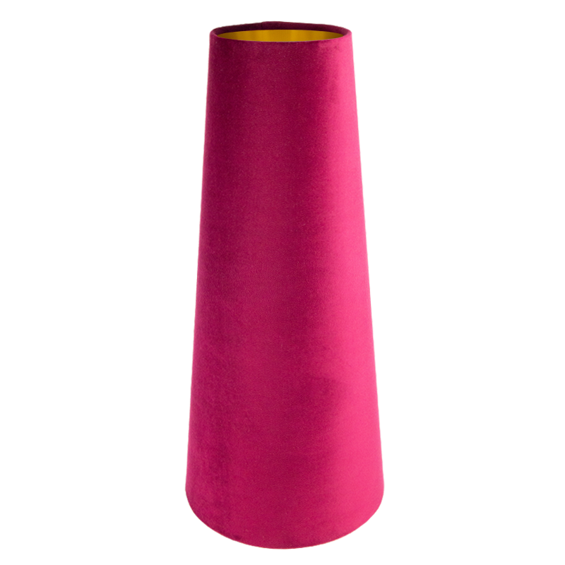 Ruby Red Velvet Tall Tapered Lampshade