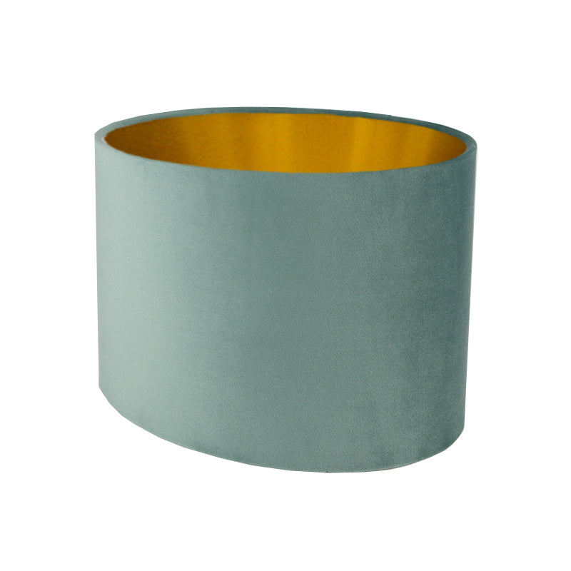 Seafoam Velvet Oval Lampshade