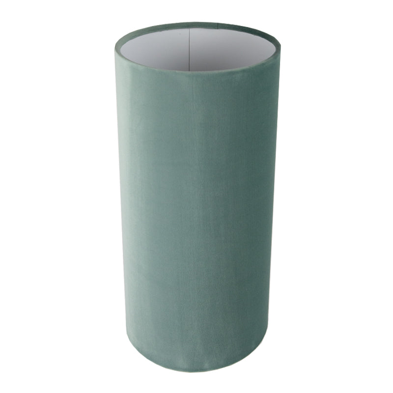 Seafoam Velvet Tall Drum Lampshade