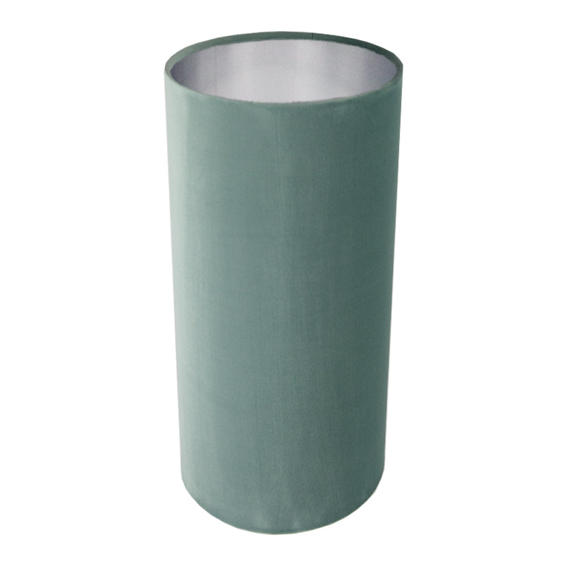 Seafoam Velvet Tall Drum Lampshade