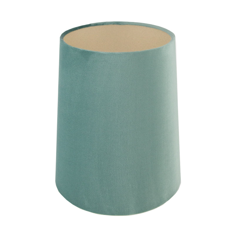 Seafoam Velvet Tall French Drum Lampshade
