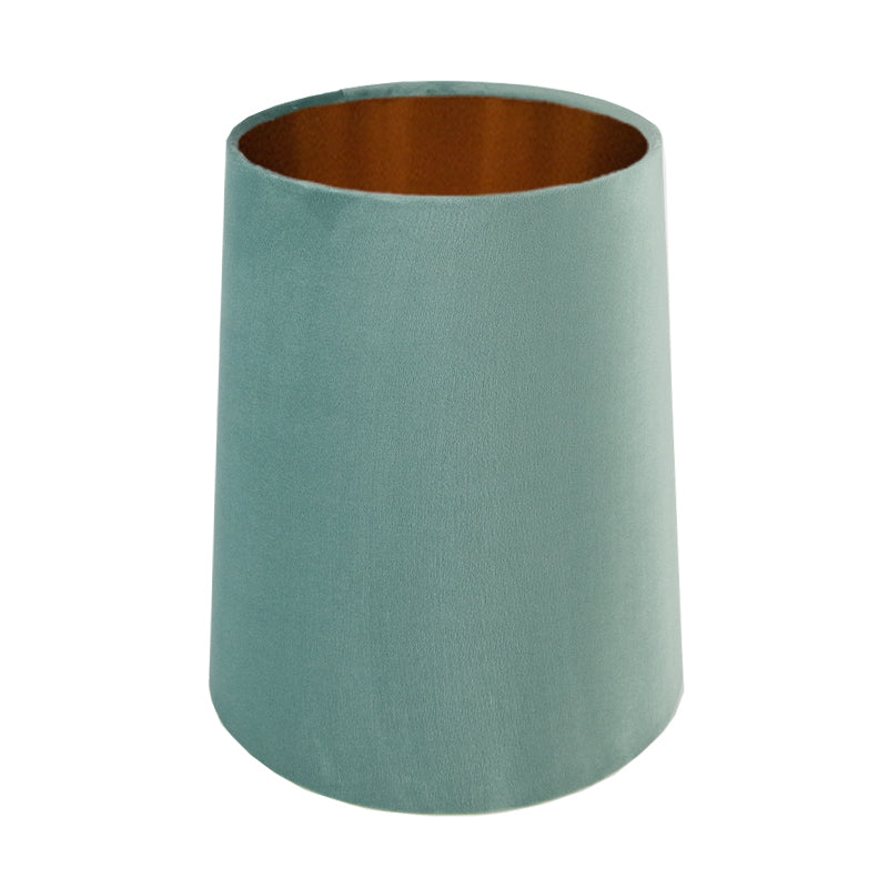 Seafoam Velvet Tall French Drum Lampshade