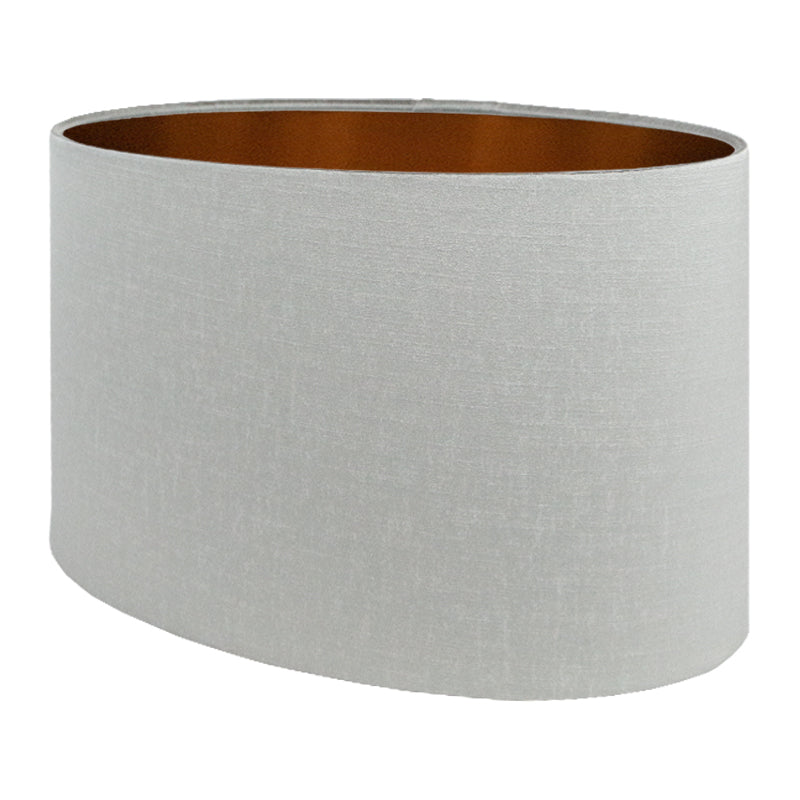 Dove Grey Satin Oval Lampshade