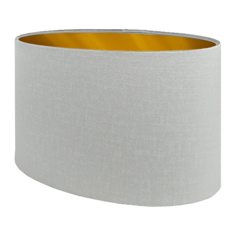 Dove Grey Satin Oval Lampshade