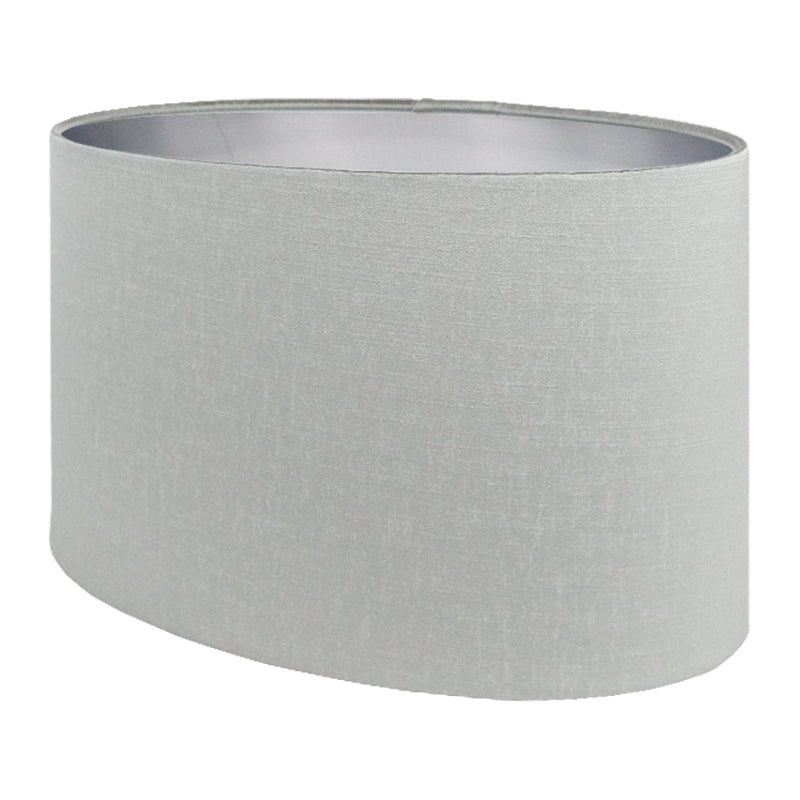 Dove Grey Satin Oval Lampshade