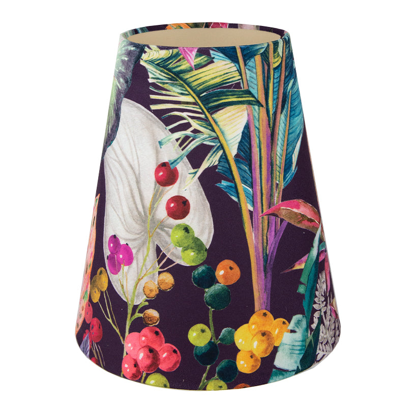 Oasis Aubergine Floral Velvet Tall Empire Lampshade