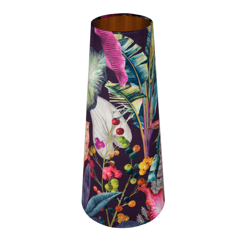 Oasis Aubergine Velvet Tall Tapered Lampshade