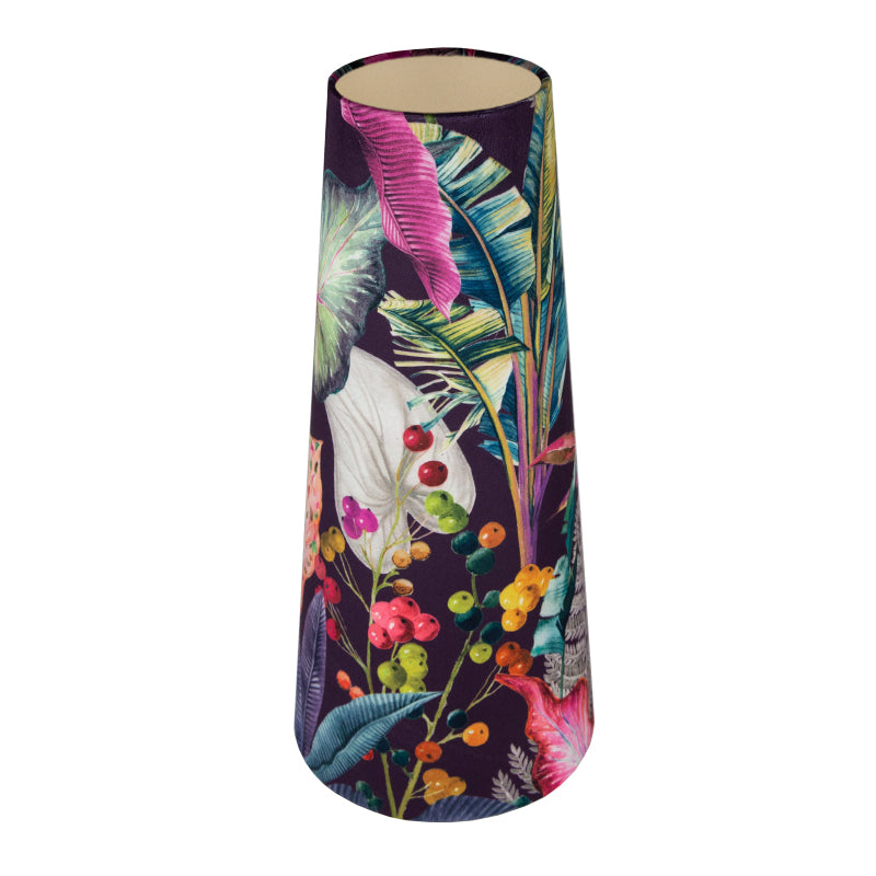 Oasis Aubergine Velvet Tall Tapered Lampshade