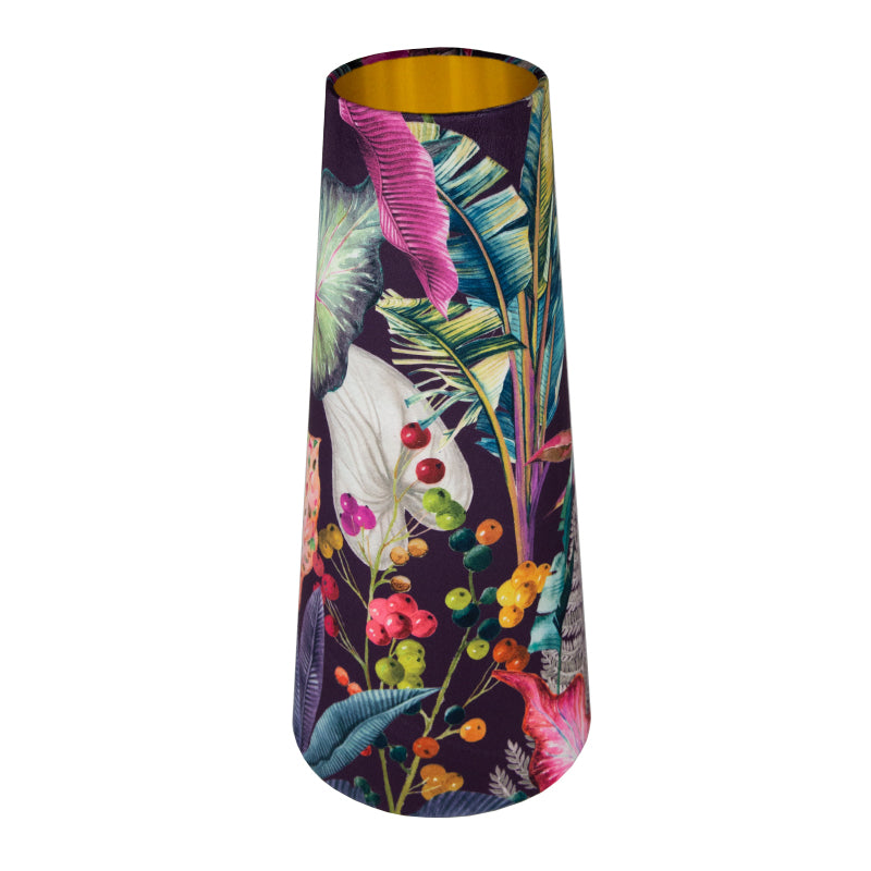 Oasis Aubergine Velvet Tall Tapered Lampshade