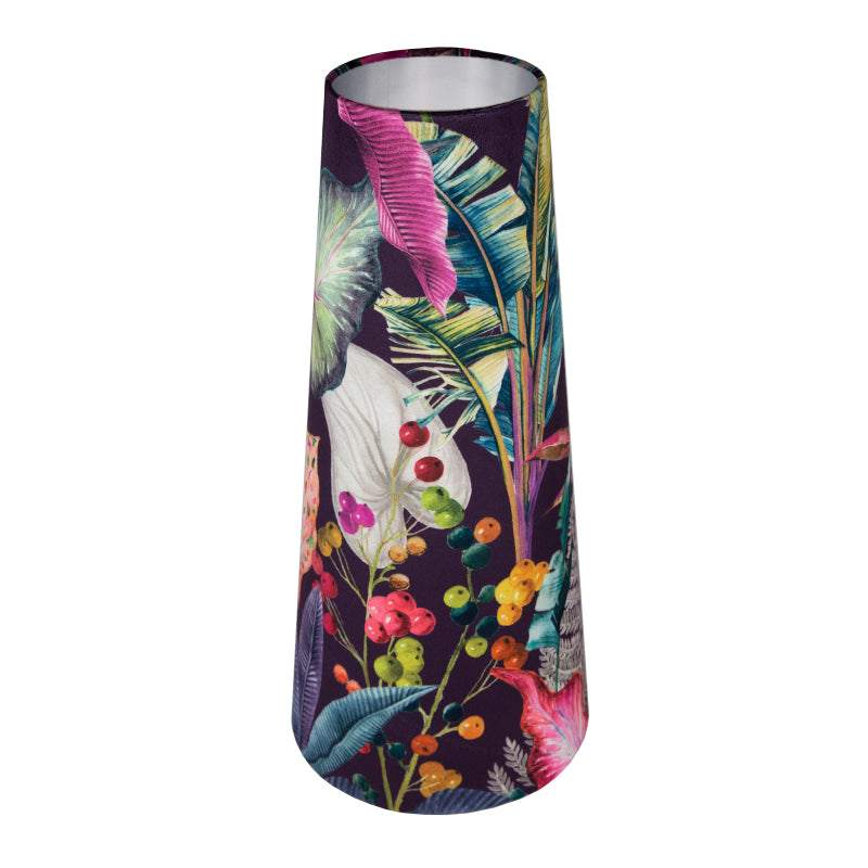Oasis Aubergine Velvet Tall Tapered Lampshade