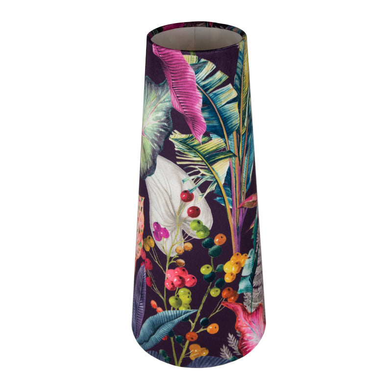 Oasis Aubergine Velvet Tall Tapered Lampshade