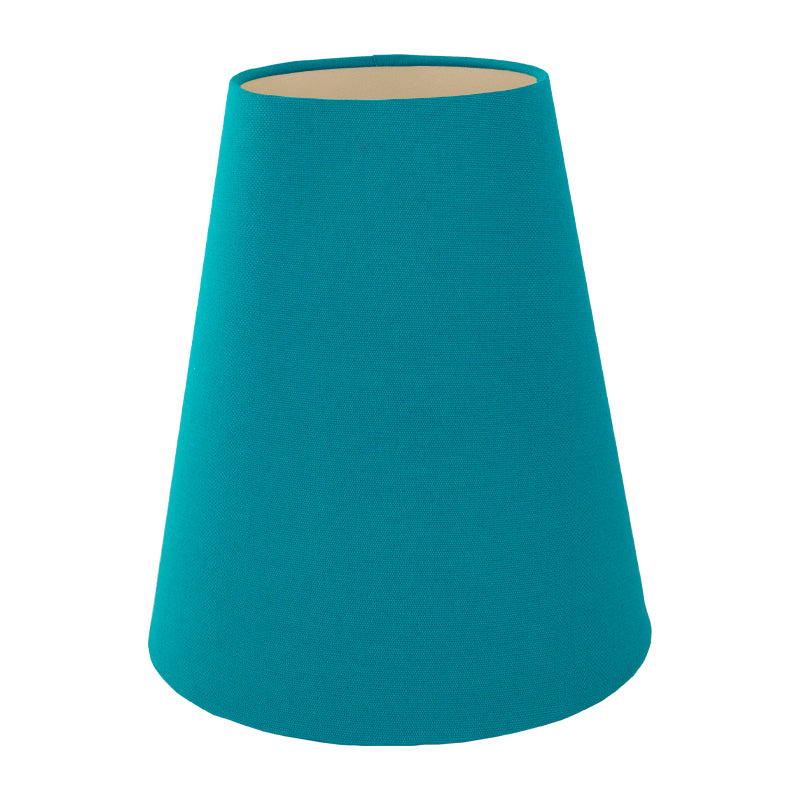 Teal Cotton Tall Empire Lampshade