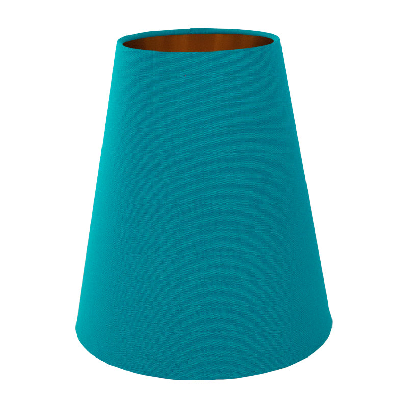 Teal Cotton Tall Empire Lampshade