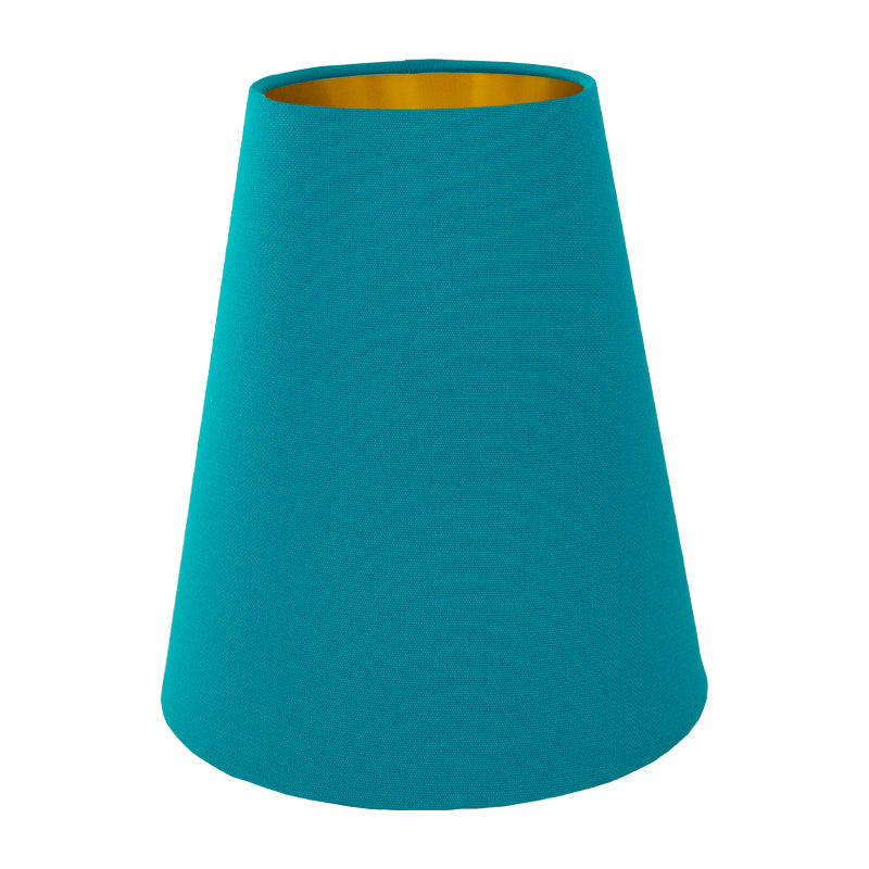 Teal Cotton Tall Empire Lampshade