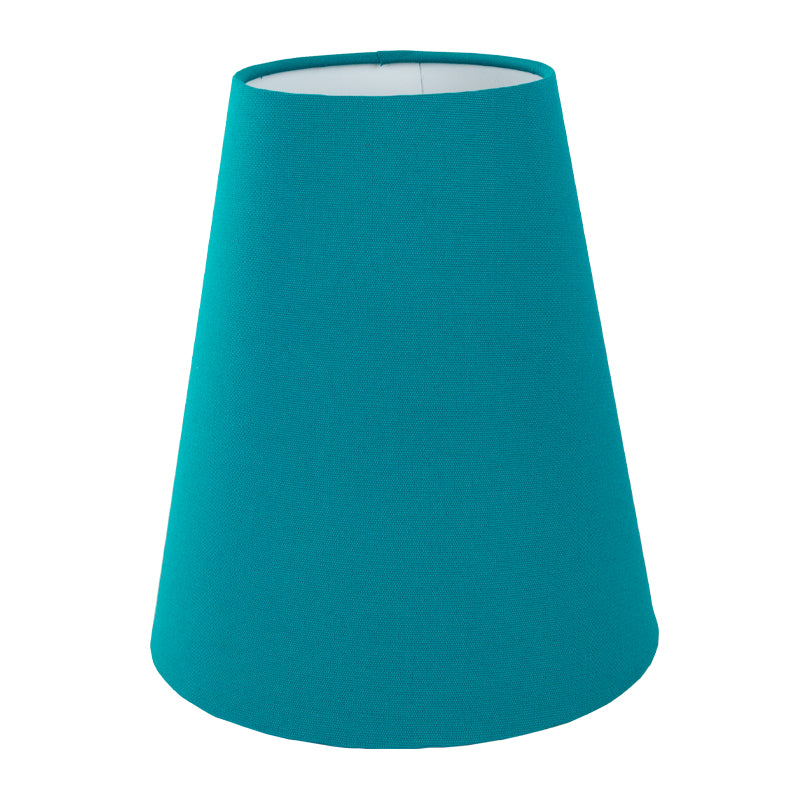 Teal Cotton Tall Empire Lampshade