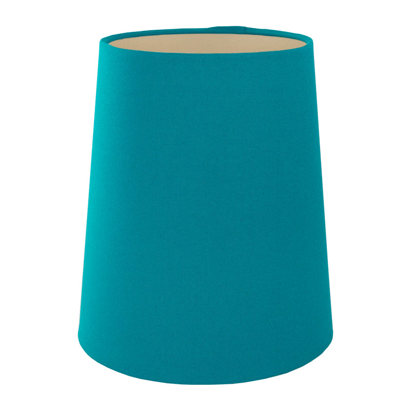 Teal Cotton Tall French Drum Lampshade