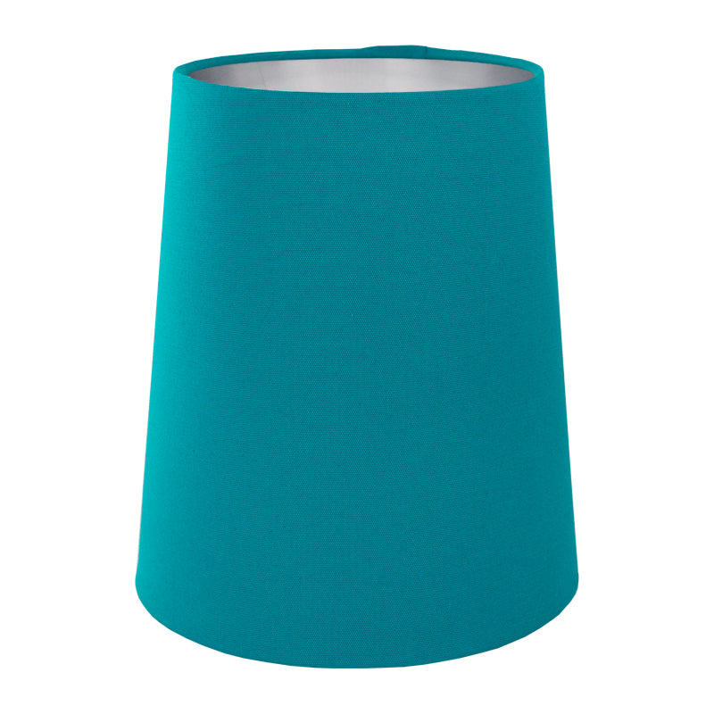 Teal Cotton Tall French Drum Lampshade