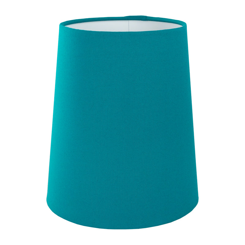 Teal Cotton Tall French Drum Lampshade