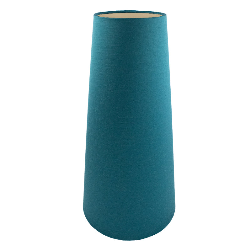Teal Satin Tall Tapered Lampshade