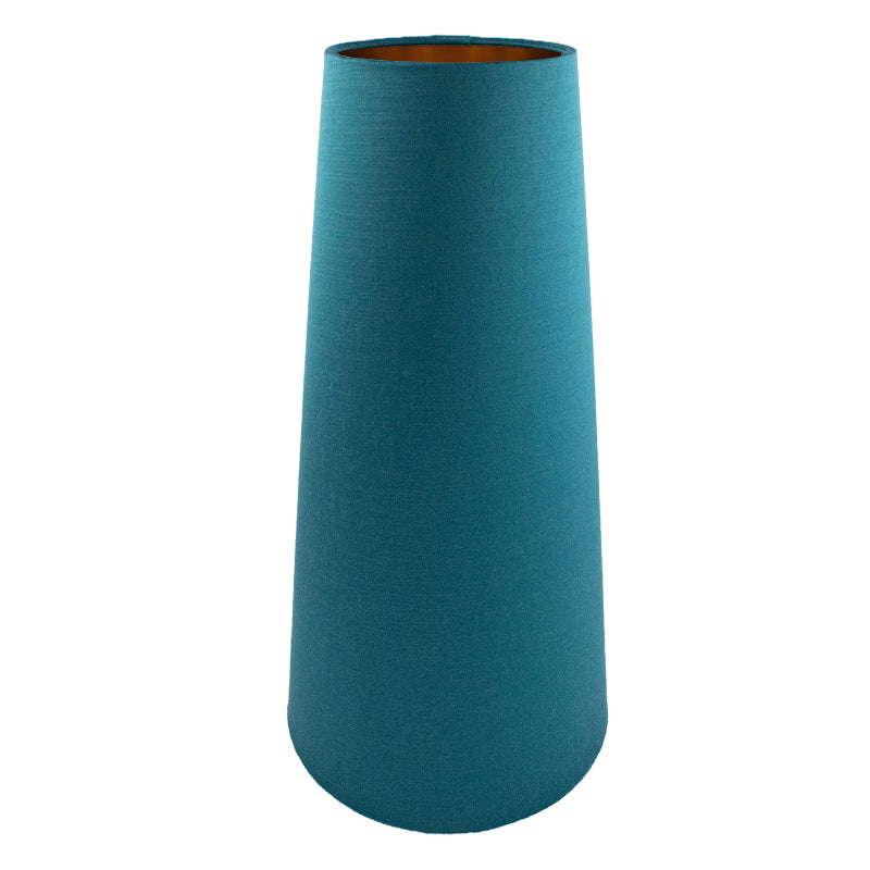 Teal Satin Tall Tapered Lampshade